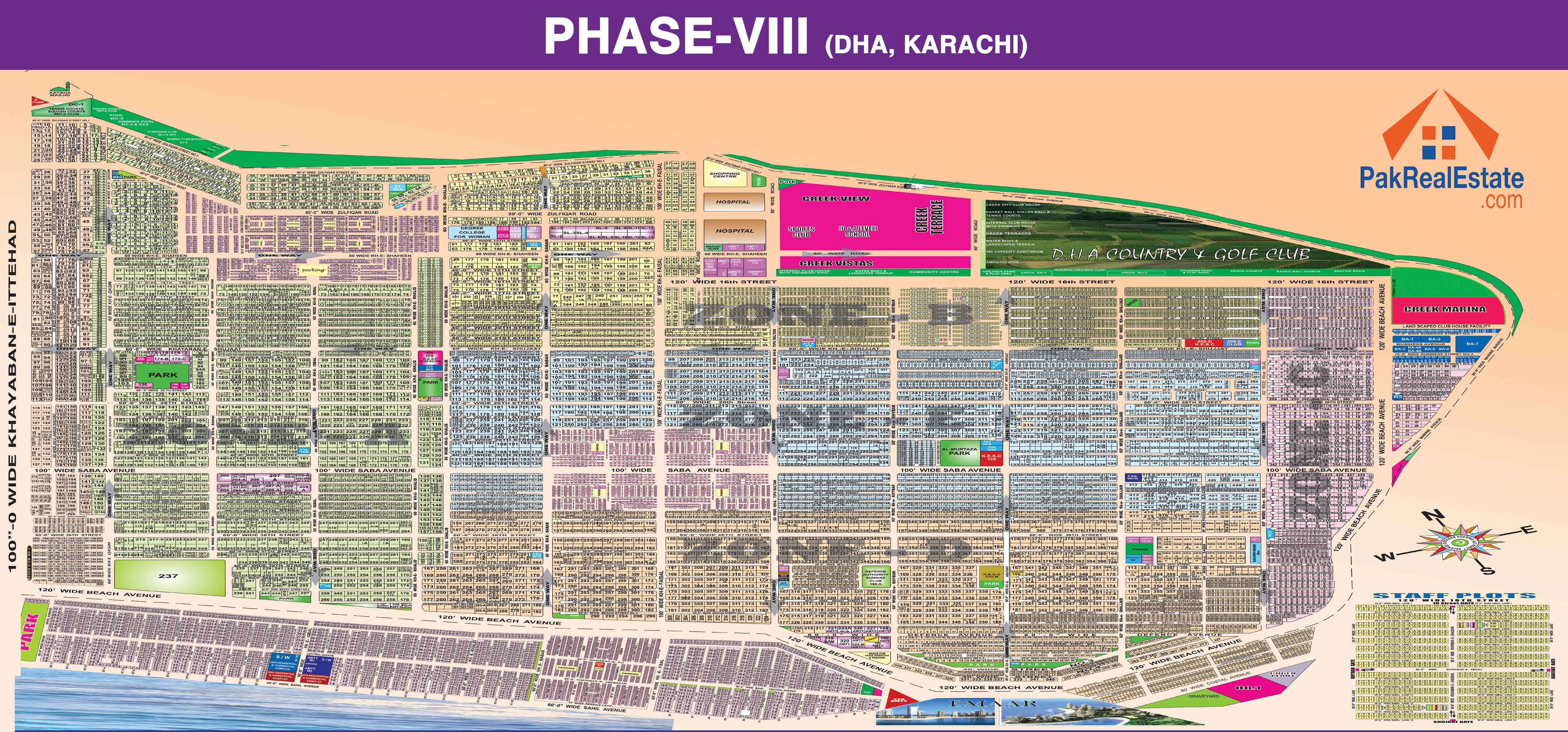 DHA Phase 7 Y Block Map